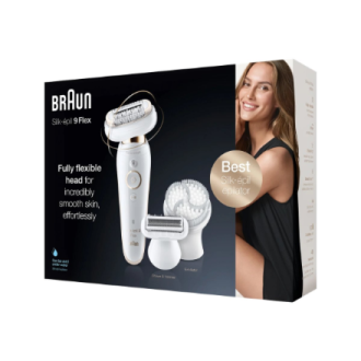Braun Epilator | Silk- pil 9 Flex SES9-030 3D | Operating time (max) 50 min | Number of power levels 2 | Wet & Dry | White
