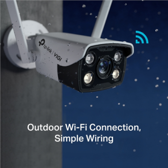 TP-LINK | VIGI 4MP Outdoor Full-Color Wi-Fi Network Camera | VIGI C340-W | Bullet | 4 MP | 4 mm | IP66 | H.265+/H.265/H.264+/H.2 TP-LINK | VIGI 4MP Outdoor Full-Color Wi-Fi Network Camera | VIGI C340-W | Bullet | 4 MP | 4 mm | IP66 | H.265+/H.265/H.264+/H.2