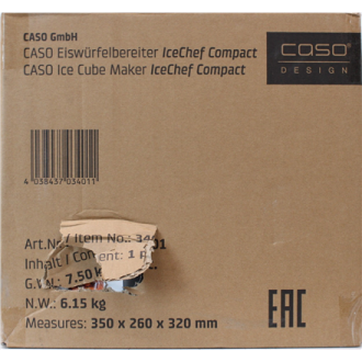 SALE OUT. | Caso | Ice Cube Machine | IceChef Compact | Power 120 W | Black | DAMAGED PACKAGING SALE OUT. | Caso | Ice Cube Machine | IceChef Compact | Power 120 W | Black | DAMAGED PACKAGING