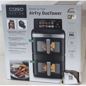 SALE OUT. Caso 03189 DuoTower Double Air Fryer, Total capacity 12.4 L, Black | Caso Double Air Fryer | AirFry DuoTower | Capacit SALE OUT. Caso 03189 DuoTower Double Air Fryer, Total capacity 12.4 L, Black | Caso Double Air Fryer | AirFry DuoTower | Capacit