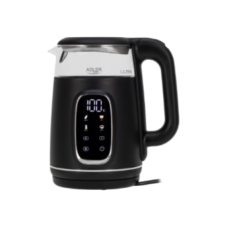 Adler Kettle with LED Display | AD 1305 | Electric | 2200 W | 1.7 L | Plastic | 360 rotational base | Black/Silver Adler Kettle with LED Display | AD 1305 | Electric | 2200 W | 1.7 L | Plastic | 360 rotational base | Black/Silver