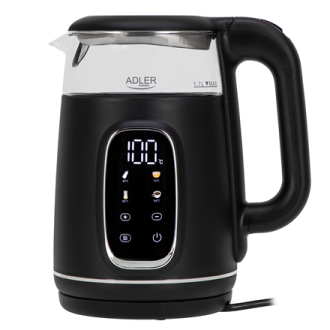 Adler Kettle with LED Display | AD 1305 | Electric | 2200 W | 1.7 L | Plastic | 360 rotational base | Black/Silver Adler Kettle with LED Display | AD 1305 | Electric | 2200 W | 1.7 L | Plastic | 360 rotational base | Black/Silver