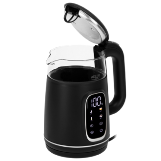 Adler Kettle with LED Display | AD 1305 | Electric | 2200 W | 1.7 L | Plastic | 360 rotational base | Black/Silver Adler Kettle with LED Display | AD 1305 | Electric | 2200 W | 1.7 L | Plastic | 360 rotational base | Black/Silver