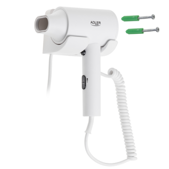 Adler Wall-Mount Hair Dryer | AD 2285 | 2000 W | Number of temperature settings 3 | White Adler Wall-Mount Hair Dryer | AD 2285 | 2000 W | Number of temperature settings 3 | White