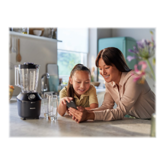 Philips Blender | HR2291/01 3000 Series | Tabletop | 600 W | Jar material Glass | Jar capacity 2 L | Ice crushing | Black Philips Blender | HR2291/01 3000 Series | Tabletop | 600 W | Jar material Glass | Jar capacity 2 L | Ice crushing | Black