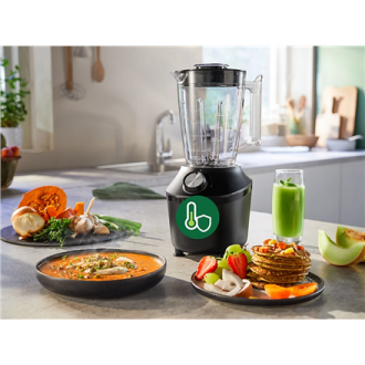 Philips Blender | HR2291/01 3000 Series | Tabletop | 600 W | Jar material Glass | Jar capacity 2 L | Ice crushing | Black Philips Blender | HR2291/01 3000 Series | Tabletop | 600 W | Jar material Glass | Jar capacity 2 L | Ice crushing | Black