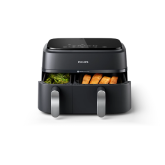 Philips Dual Basket Airfryer | NA351/00 3000 Series | Power 2750 W | Capacity 9 L | Rapid Air technology | Black Philips Dual Basket Airfryer | NA351/00 3000 Series | Power 2750 W | Capacity 9 L | Rapid Air technology | Black
