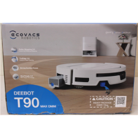 SALE OUT. Ecovacs DEEBOT T90 Max OMNI Vacuum Cleaner,Robot,Wet&Dry,30000Pa,TruEdge 3.0,ZeroTangle 4.0,OZMO Roller 3.0,White+OMNI