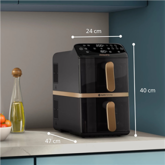 Philips Dual Basket Airfryer | NA462/70 4000 Series | Power 2750 W | Capacity 10 L | Rapid Air technology | Black Philips Dual Basket Airfryer | NA462/70 4000 Series | Power 2750 W | Capacity 10 L | Rapid Air technology | Black