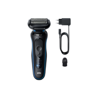 Braun Electric Shaver | Series 5 52-B1000s | Operating time (max) 50 min | Wet & Dry | Lithium Ion | Black/Blue Braun Electric Shaver | Series 5 52-B1000s | Operating time (max) 50 min | Wet & Dry | Lithium Ion | Black/Blue