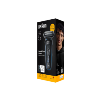 Braun Electric Shaver | Series 5 52-B1000s | Operating time (max) 50 min | Wet & Dry | Lithium Ion | Black/Blue Braun Electric Shaver | Series 5 52-B1000s | Operating time (max) 50 min | Wet & Dry | Lithium Ion | Black/Blue