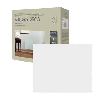 Mill Color Panel Heater | COLOR250 | Panel Heater | 250 W | Suitable for rooms up to 2-5 m | Matte White | IPX4 Mill Color Panel Heater | COLOR250 | Panel Heater | 250 W | Suitable for rooms up to 2-5 m | Matte White | IPX4