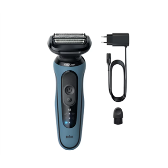 Braun Shaver | Series 5 52-A1000s | Operating time (max) 50 min | Wet & Dry | Lithium Ion | Blue/Black Braun Shaver | Series 5 52-A1000s | Operating time (max) 50 min | Wet & Dry | Lithium Ion | Blue/Black
