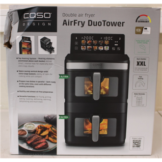 SALE OUT. Caso 03189 DuoTower Double Air Fryer, Total capacity 12.4 L, Black | Caso Double Air Fryer | AirFry DuoTower | Capacit
