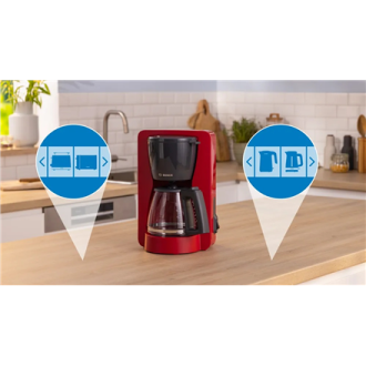Bosch Coffee Maker | TKA2M114 MyMoment | Drip | 1200 W | Red Bosch Coffee Maker | TKA2M114 MyMoment | Drip | 1200 W | Red