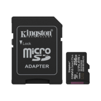 Kingston Canvas Select Plus | 256 GB | microSD | Flash memory class Class 10, UHS-I, U1/U3, video class 10/30, A1 Kingston Canvas Select Plus | 256 GB | microSD | Flash memory class Class 10, UHS-I, U1/U3, video class 10/30, A1