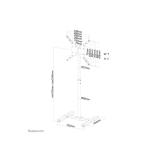 Neomounts Floor stand | NS-FS100BLACK | Height adjustment, Tilt, Rotate | 10-55 Neomounts Floor stand | NS-FS100BLACK | Height adjustment, Tilt, Rotate | 10-55