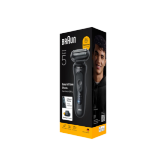 Braun Shaver | 52-N1200s Series 5 | Operating time (max) 50 min | Wet & Dry | Lithium Ion | Black Braun Shaver | 52-N1200s Series 5 | Operating time (max) 50 min | Wet & Dry | Lithium Ion | Black