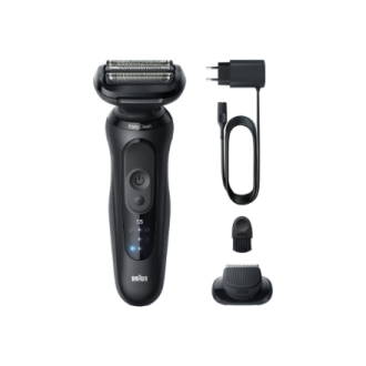 Braun Shaver | 52-N1200s Series 5 | Operating time (max) 50 min | Wet & Dry | Lithium Ion | Black Braun Shaver | 52-N1200s Series 5 | Operating time (max) 50 min | Wet & Dry | Lithium Ion | Black