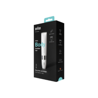 Braun Body Mini Trimmer | BS1000 | Cordless | Wet & Dry | White Braun Body Mini Trimmer | BS1000 | Cordless | Wet & Dry | White