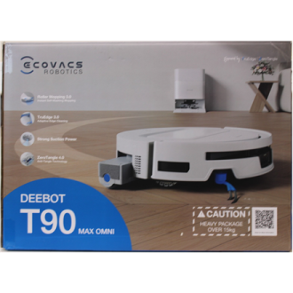 SALE OUT. Ecovacs DEEBOT T90 Max OMNI Vacuum Cleaner,Robot,Wet&Dry,30000Pa,TruEdge 3.0,ZeroTangle 4.0,OZMO Roller 3.0,White+OMNI SALE OUT. Ecovacs DEEBOT T90 Max OMNI Vacuum Cleaner,Robot,Wet&Dry,30000Pa,TruEdge 3.0,ZeroTangle 4.0,OZMO Roller 3.0,White+OMNI