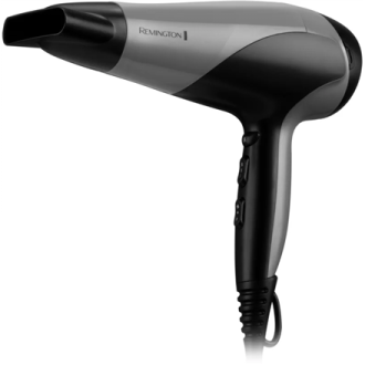 Remington Hair Dryer | D3190S | 2200 W | Number of temperature settings 3 | Ionic function | Diffuser nozzle | Grey/Black Remington Hair Dryer | D3190S | 2200 W | Number of temperature settings 3 | Ionic function | Diffuser nozzle | Grey/Black