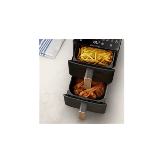 Philips Airfryer, Dual Basket | NA462/80 4000 Series | Capacity 10 L | Power 2750 W | RapidAir | Silk White/Beige Philips Airfryer, Dual Basket | NA462/80 4000 Series | Capacity 10 L | Power 2750 W | RapidAir | Silk White/Beige