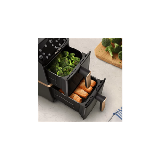 Philips Airfryer, Dual Basket | NA462/80 4000 Series | Capacity 10 L | Power 2750 W | RapidAir | Silk White/Beige Philips Airfryer, Dual Basket | NA462/80 4000 Series | Capacity 10 L | Power 2750 W | RapidAir | Silk White/Beige