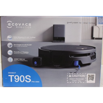 SALE OUT. Ecovacs DEEBOT T90S PRO OMNI Vacuum Cleaner,Robot,Wet&Dry,40000Pa,TruEdge 3.0,ZeroTangle 4.0,OZMO Roller 3.0,Black+OMN SALE OUT. Ecovacs DEEBOT T90S PRO OMNI Vacuum Cleaner,Robot,Wet&Dry,40000Pa,TruEdge 3.0,ZeroTangle 4.0,OZMO Roller 3.0,Black+OMN