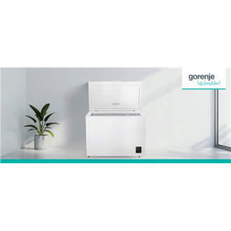 Gorenje Freezer | FH30EAW | Energy efficiency class E | Chest | Free standing | Height 84.7 cm | Total net capacity 297 L | Disp