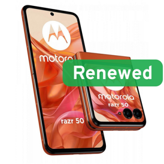 Motorola Renewed | Grade A | Razr 50 | 256 GB | Spritz Orange | 5G | O Motorola Renewed | Grade A | Razr 50 | 256 GB | Spritz Orange | 5G | O
