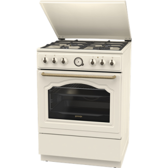 Gorenje Cooker | GKS6C71CLI | Hob type Gas | Oven type Electric | Gold | Width 60 cm | Depth 60 cm | Energy efficiency class A | Gorenje Cooker | GKS6C71CLI | Hob type Gas | Oven type Electric | Gold | Width 60 cm | Depth 60 cm | Energy efficiency class A |