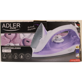 SALE OUT. Adler AD 5019 Steam iron, Temperature control, Power 1600W | Adler | AD 5019 | With cord | 1600 W | Water tank capacit SALE OUT. Adler AD 5019 Steam iron, Temperature control, Power 1600W | Adler | AD 5019 | With cord | 1600 W | Water tank capacit