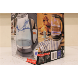 SALE OUT. Adler AD 1286 Kettle, Electric, Power 2200W, Capacity 2 L, Glass, Grey | SALE OUT. | Adler Kettle | AD 1286 | Standard SALE OUT. Adler AD 1286 Kettle, Electric, Power 2200W, Capacity 2 L, Glass, Grey | SALE OUT. | Adler Kettle | AD 1286 | Standard