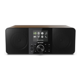 Sharp DR-I740(BK) Lisbon Stereo Smart Radio (Internet / DAB+ / FM), Black & Walnut | Sharp