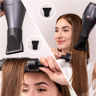 Cecotec Hair dryer | IoniCare Harmony | 2600 W | Number of temperature settings 3 | Ionic function | Grey | Diffuser nozzle
