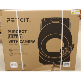 SALE OUT. PETKIT Automatic Cat Litter Box | Purobot Ultra | White | DAMAGED PACKAGING | 24 month(s)