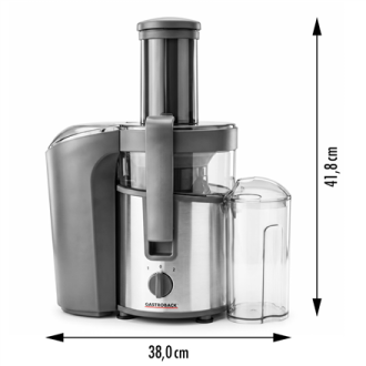 Gastroback Vital Juicer Plus | 40116 | Type Centrifugal juicer | Silver/Black | 800 W | Extra large fruit input | Number of spee