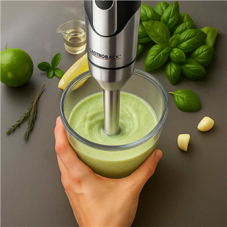 Gastroback Powermix Hand Blender FlexCord | 40968 | Hand Blender | 1500 W | Number of speeds 20 | Turbo mode | Silver/Black Gastroback Powermix Hand Blender FlexCord | 40968 | Hand Blender | 1500 W | Number of speeds 20 | Turbo mode | Silver/Black