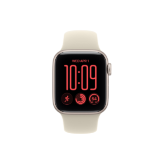 Apple Watch SE 3 GPS + Cellular 40mm Starlight Aluminium Case with Sand Sport Band - S/M | Apple