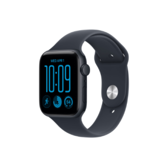 Apple Watch SE 3 GPS 44mm Midnight Aluminium Case with Navy Blue Sport Band - S/M | Apple