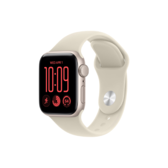 Apple Watch SE 3 GPS 40mm Starlight Aluminium Case with Sand Sport Band - S/M | Apple