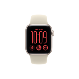 Apple Watch SE 3 GPS 40mm Starlight Aluminium Case with Sand Sport Band - S/M | Apple