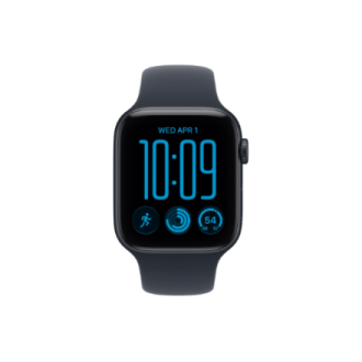 Apple Watch SE 3 GPS + Cellular 44mm Midnight Aluminium Case with Navy Blue Sport Band - S/M | Apple