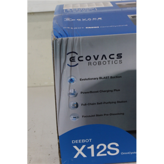 SALE OUT. Ecovacs DEEBOT X12S OmniCyclone Vacuum Cleaner,Robot,Wet&Dry,27000Pa,TruEdge 3.0,ZeroTangle 4.0,OZMO Roller 3.0,Gold+O SALE OUT. Ecovacs DEEBOT X12S OmniCyclone Vacuum Cleaner,Robot,Wet&Dry,27000Pa,TruEdge 3.0,ZeroTangle 4.0,OZMO Roller 3.0,Gold+O