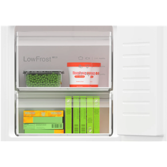 Bosch Refrigerator | KIV87VFE0 | Energy efficiency class E | Built-in | Combi | Height 177.2 cm | Fridge net capacity 200 L | Fr Bosch Refrigerator | KIV87VFE0 | Energy efficiency class E | Built-in | Combi | Height 177.2 cm | Fridge net capacity 200 L | Fr