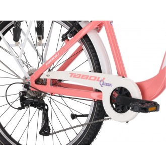 Jalgratas Tabou Queen 26 pink-white (Type: LADY, Year: 2026, Frame_Material: ALLOY, Front_Shock: YES, Rear_Shock: NO, Disc_Brake: NO) Jalgratas Tabou Queen 26 pink-white (Type: LADY, Year: 2026, Frame_Material: ALLOY, Front_Shock: YES, Rear_Shock: NO, Disc_Brake: NO)